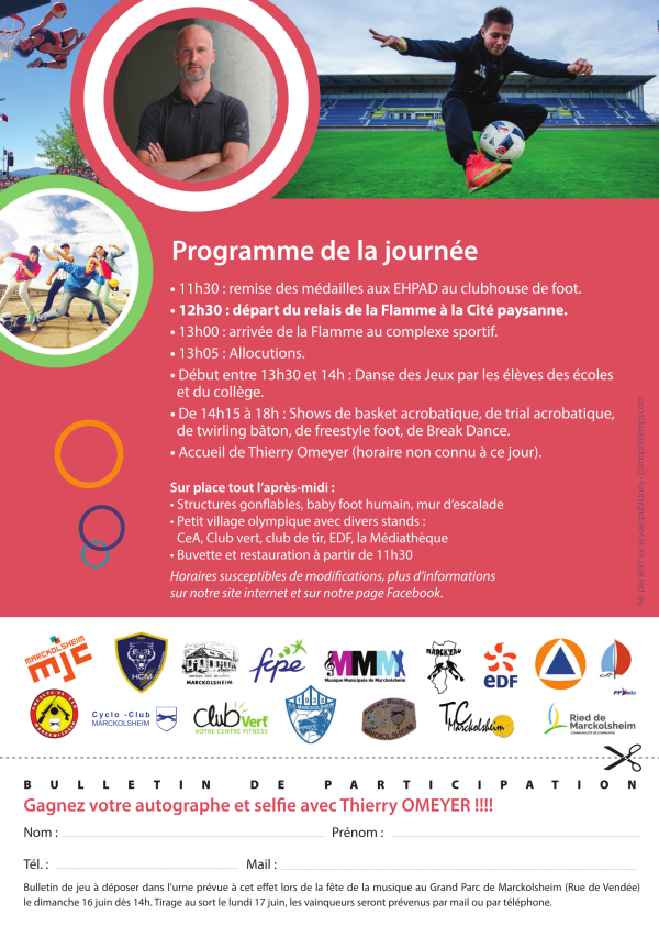 Flyer relais de la flamme 26 juin programme